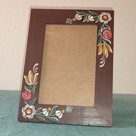 Folk Transylvanian Hand painted Photo Frame wooden Traditional Authentic Gift - Picture 1 of 7